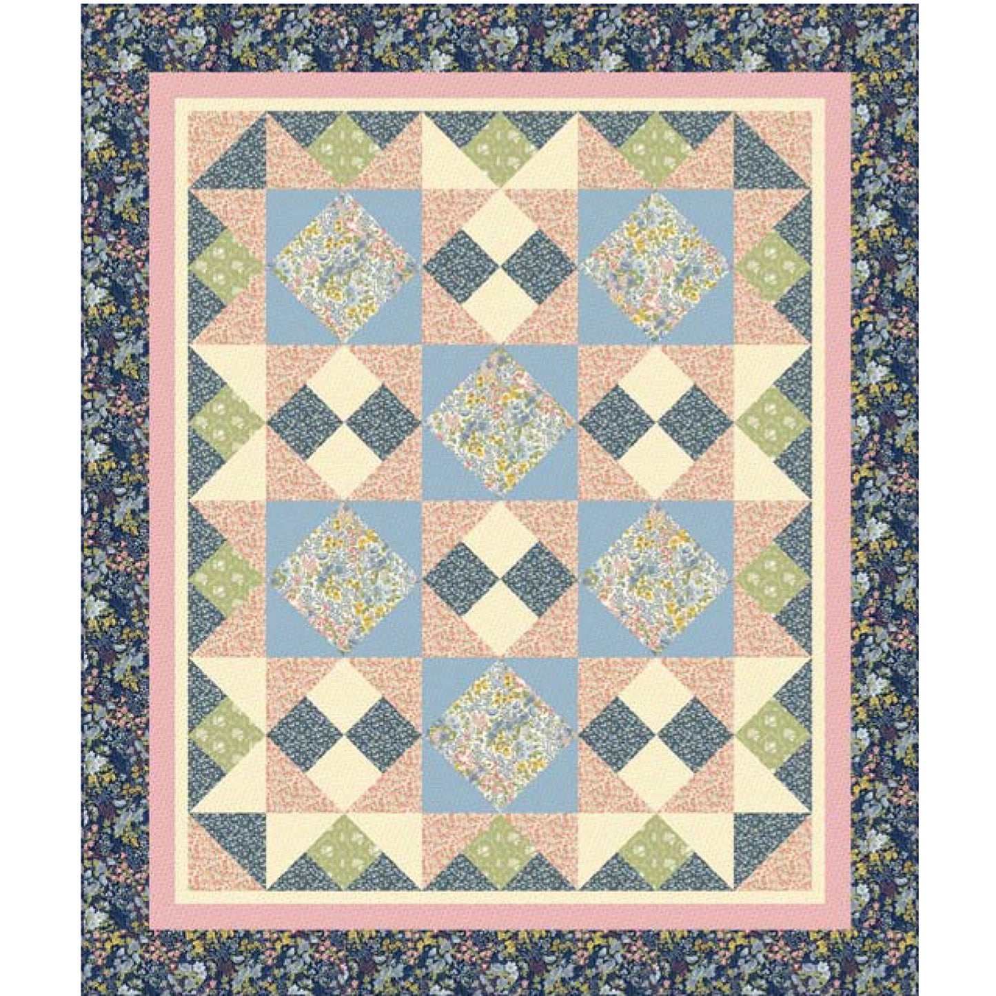 Botanical Gardens Quilt TWW-0644e - Downloadable Pattern