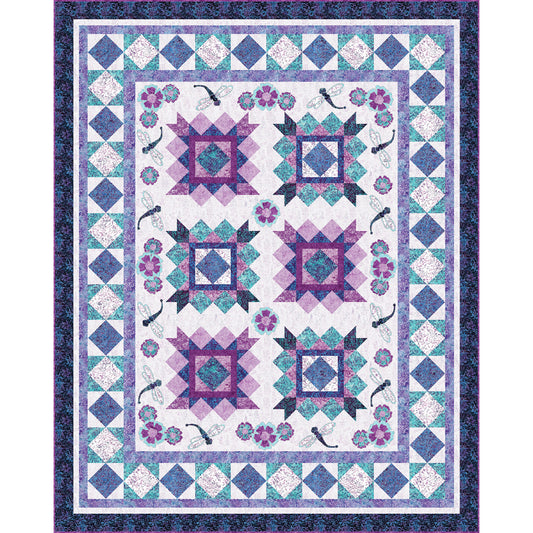 Dragonflies and Posies Quilt Pattern TWW-0966 - Paper Pattern