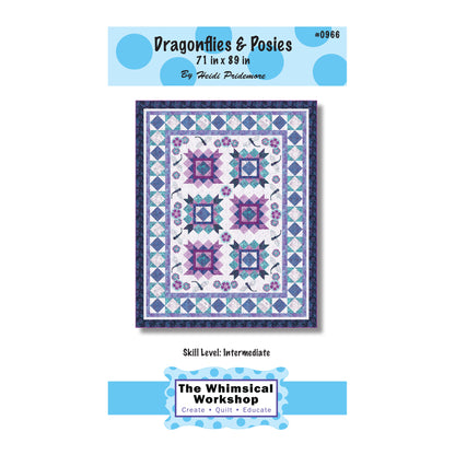 Dragonflies and Posies Quilt TWW-0966e - Downloadable Pattern