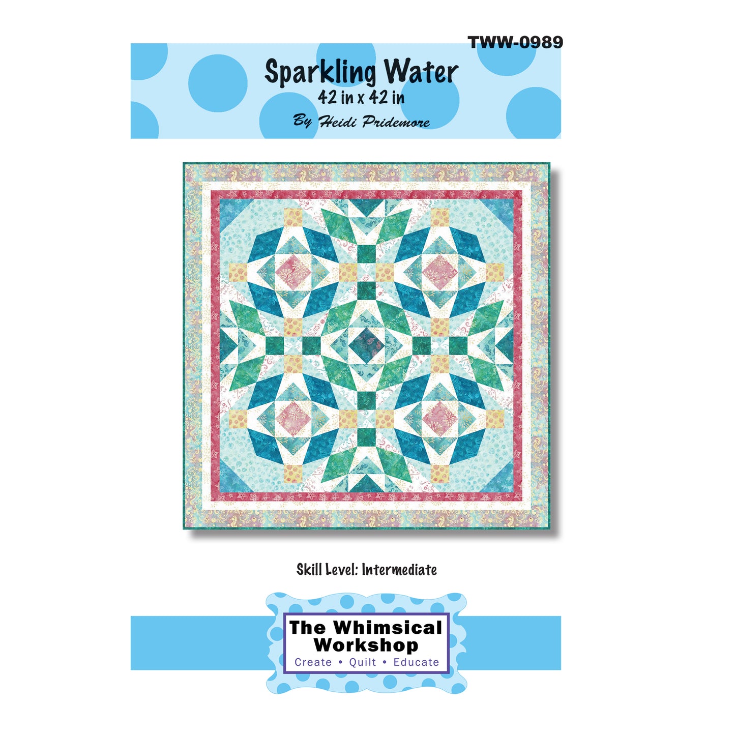 Cover image of pattern for Sparkling Water Quilt.