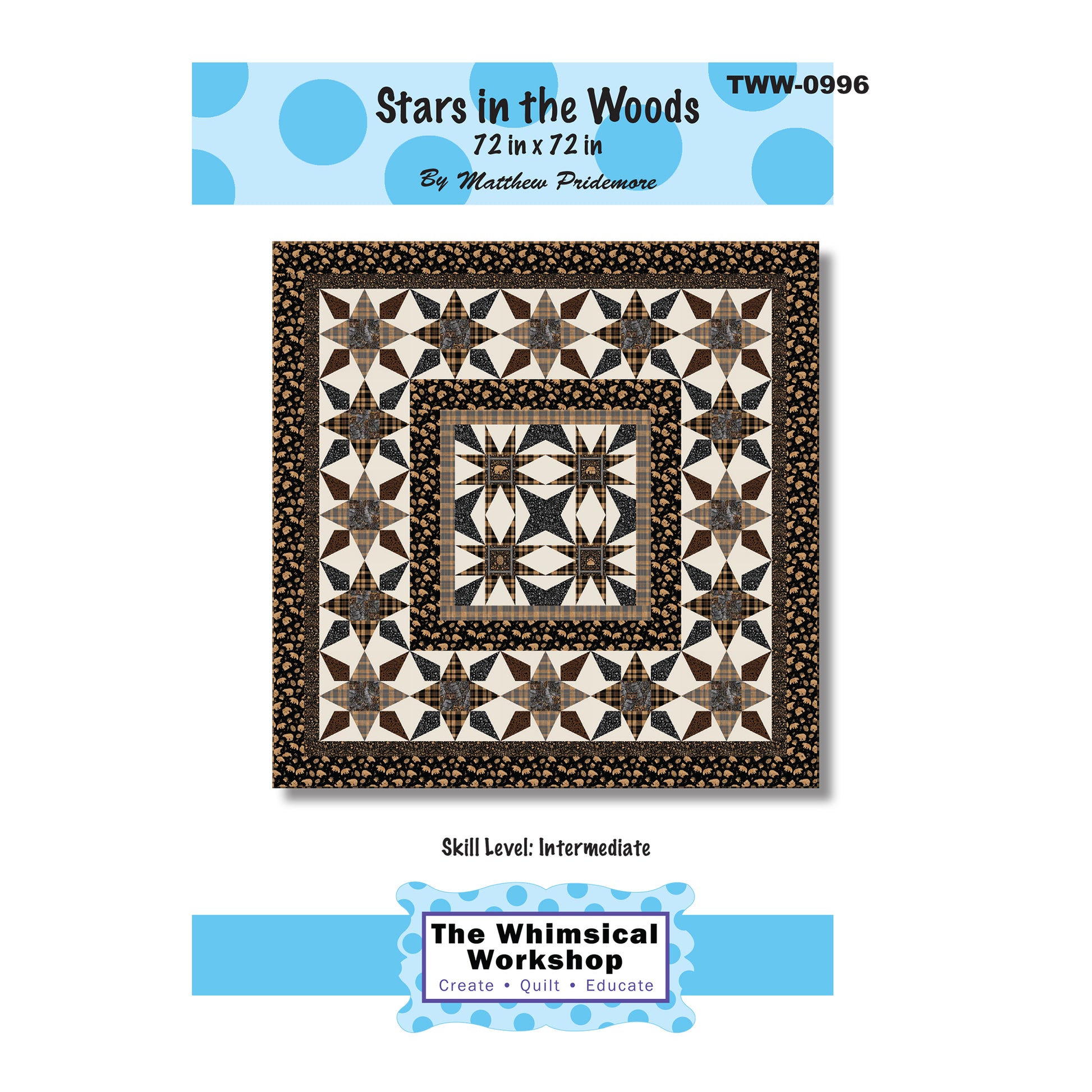 Cover image of pattern for Stars in the Woods Quilt.