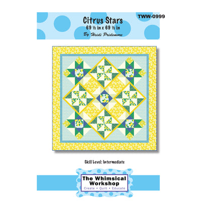 Cover image of pattern for Citrus Stars Quilt.