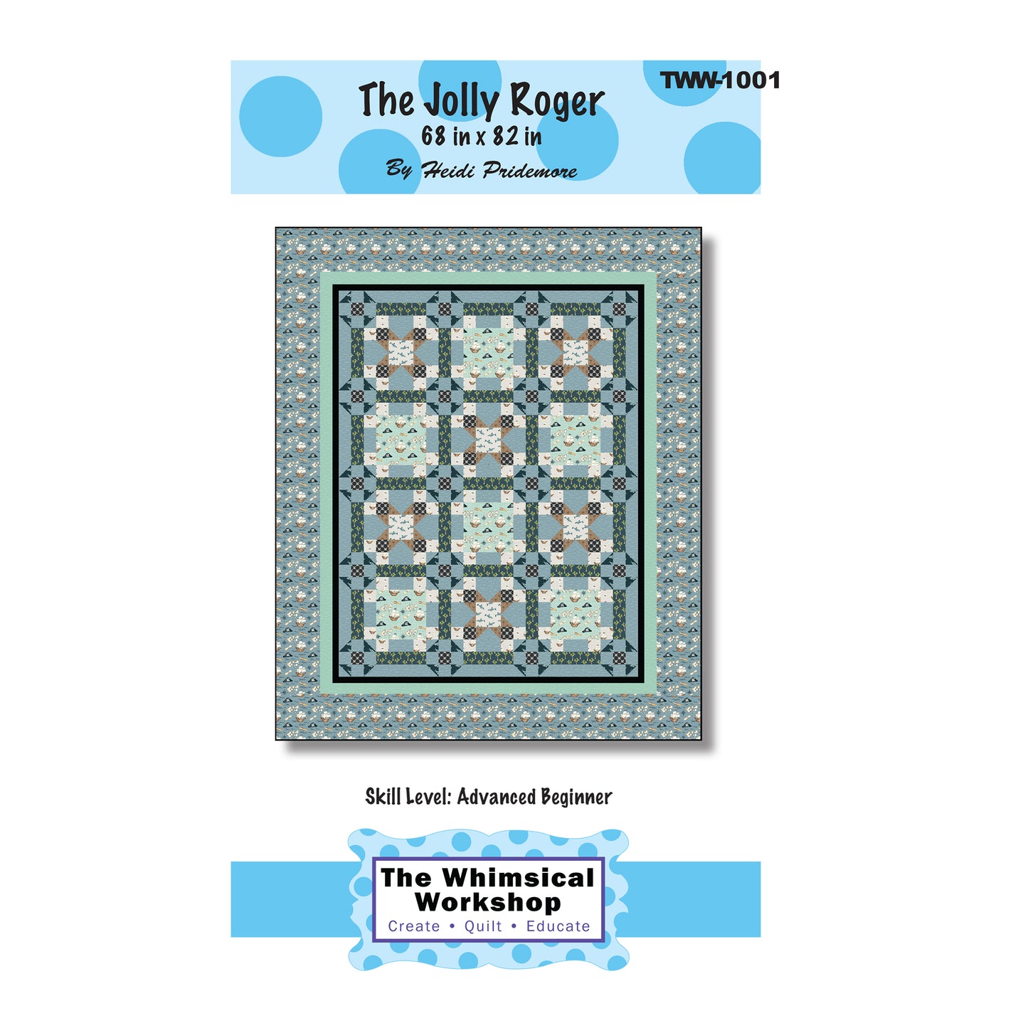 Cover image of pattern for The Jolly Roger Quilt.