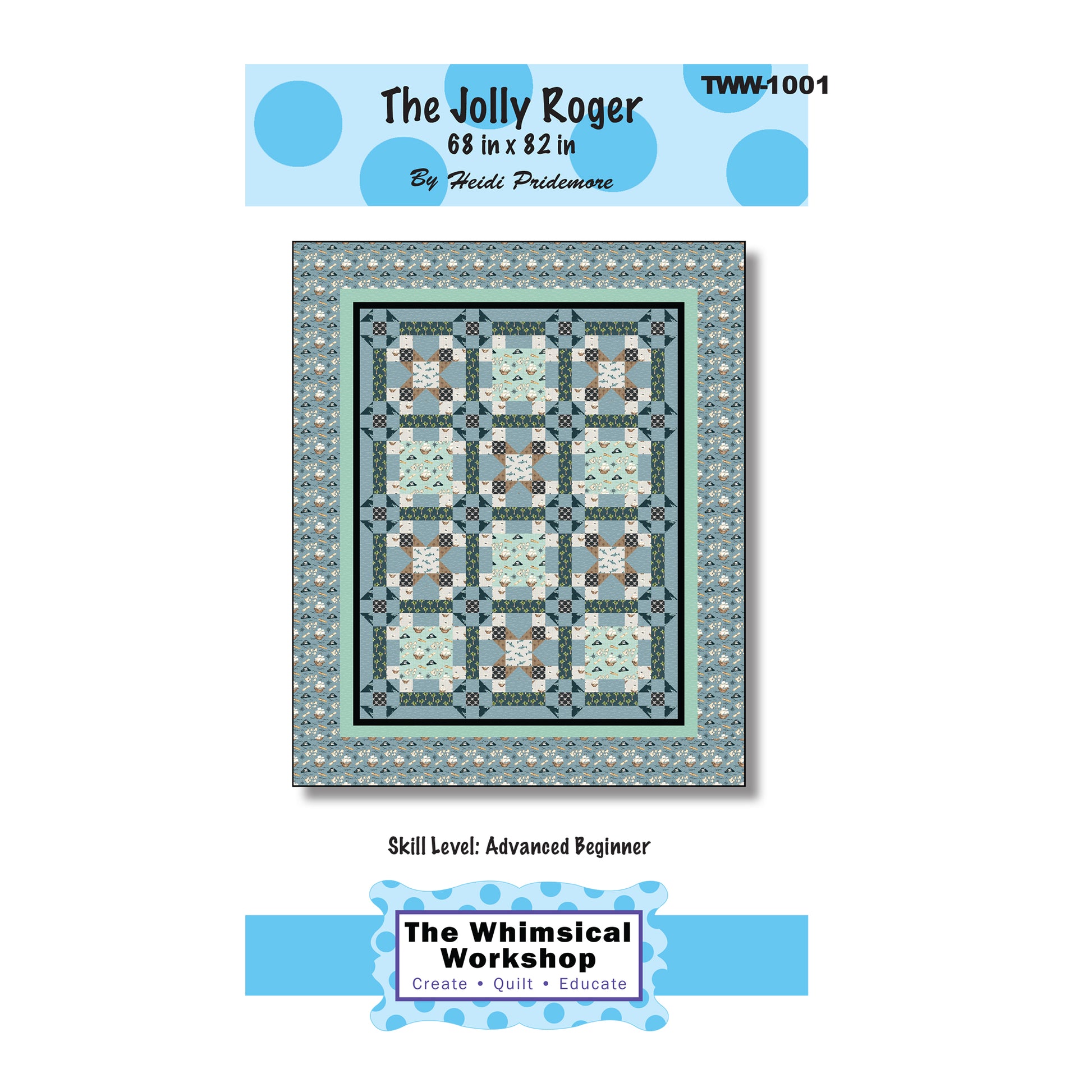 Cover image of pattern for The Jolly Roger Quilt.