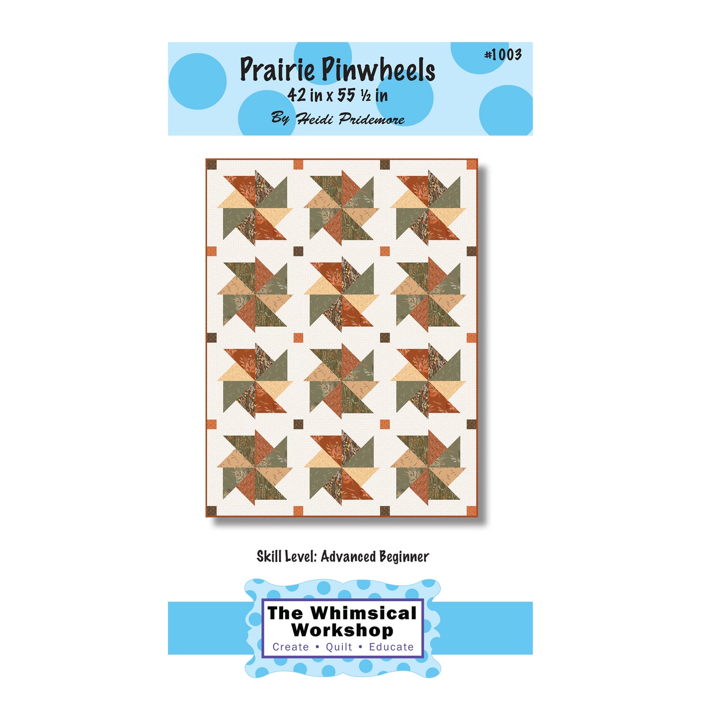 Cover image of pattern for Prairie Pinwheels Quilt.