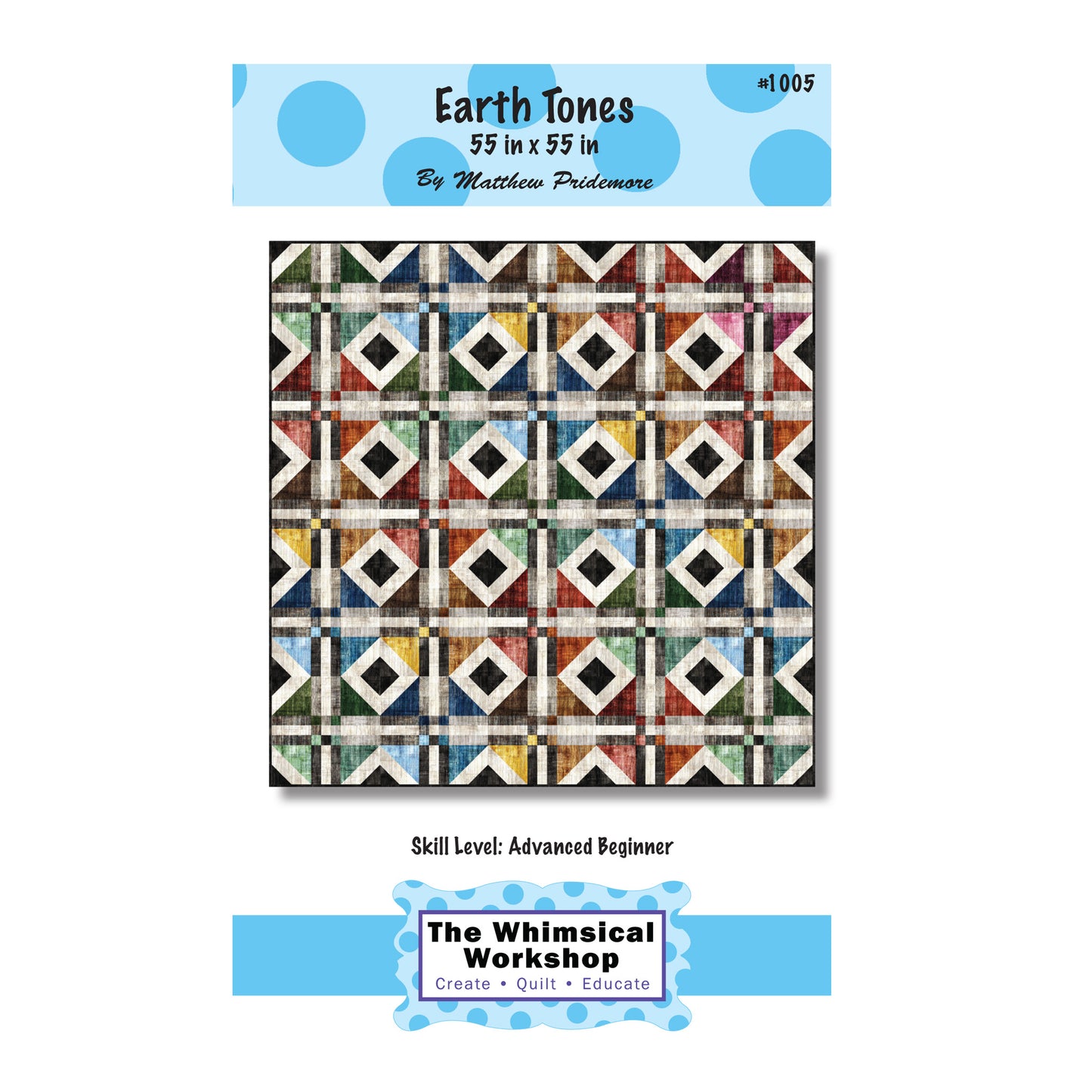 Cover image of the Earth Tones quilt pattern.