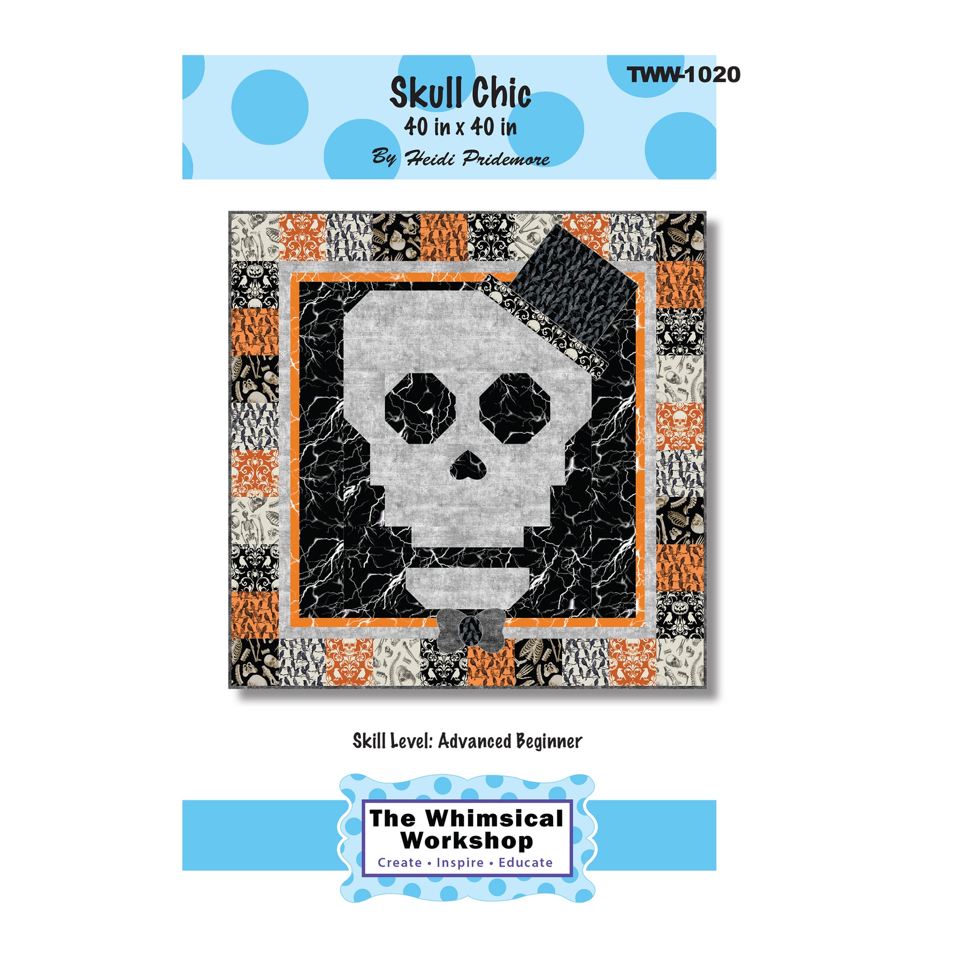 Cover image of pattern for Skull Chic Quilt.