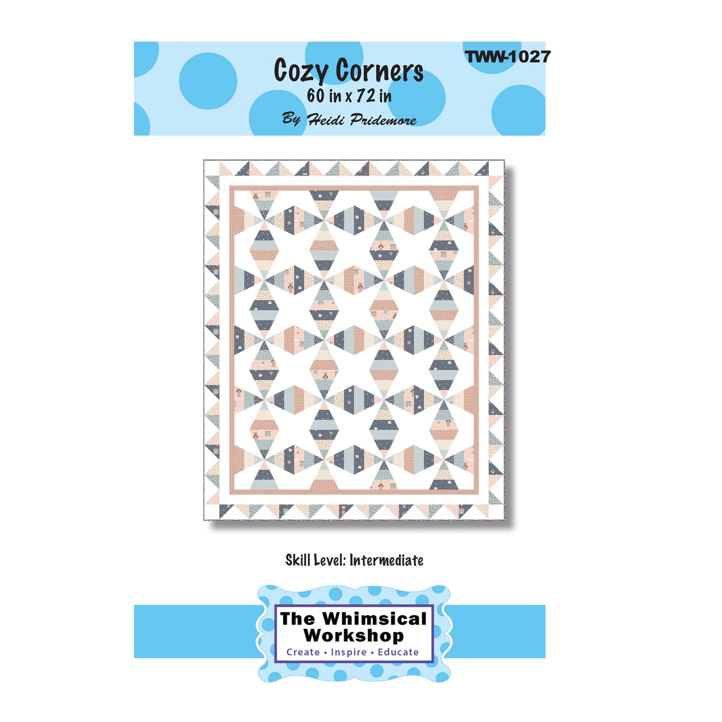 Cover image of pattern for Cozy Corners Quilt.