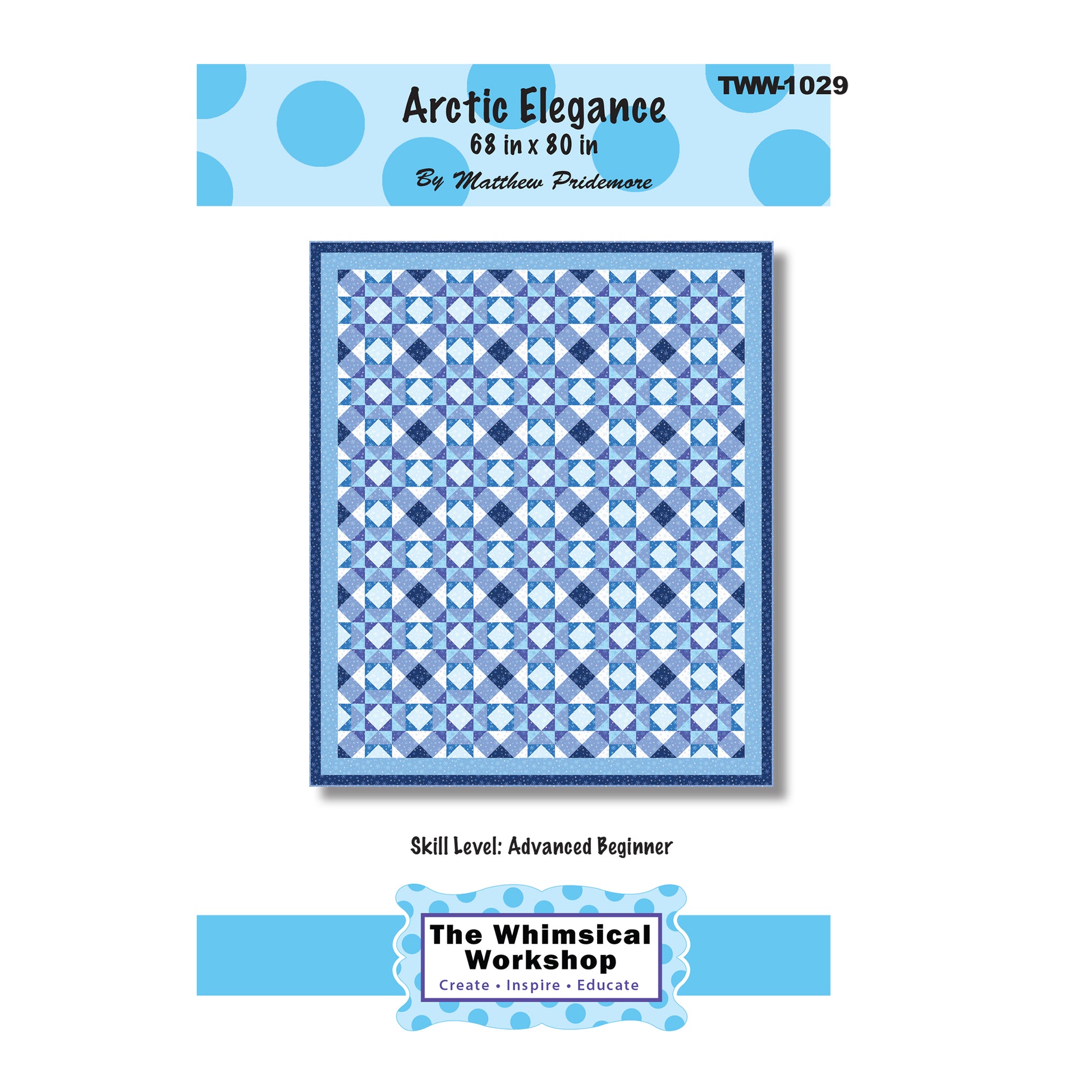 Cover image of pattern for Artic Elegance Quilt.