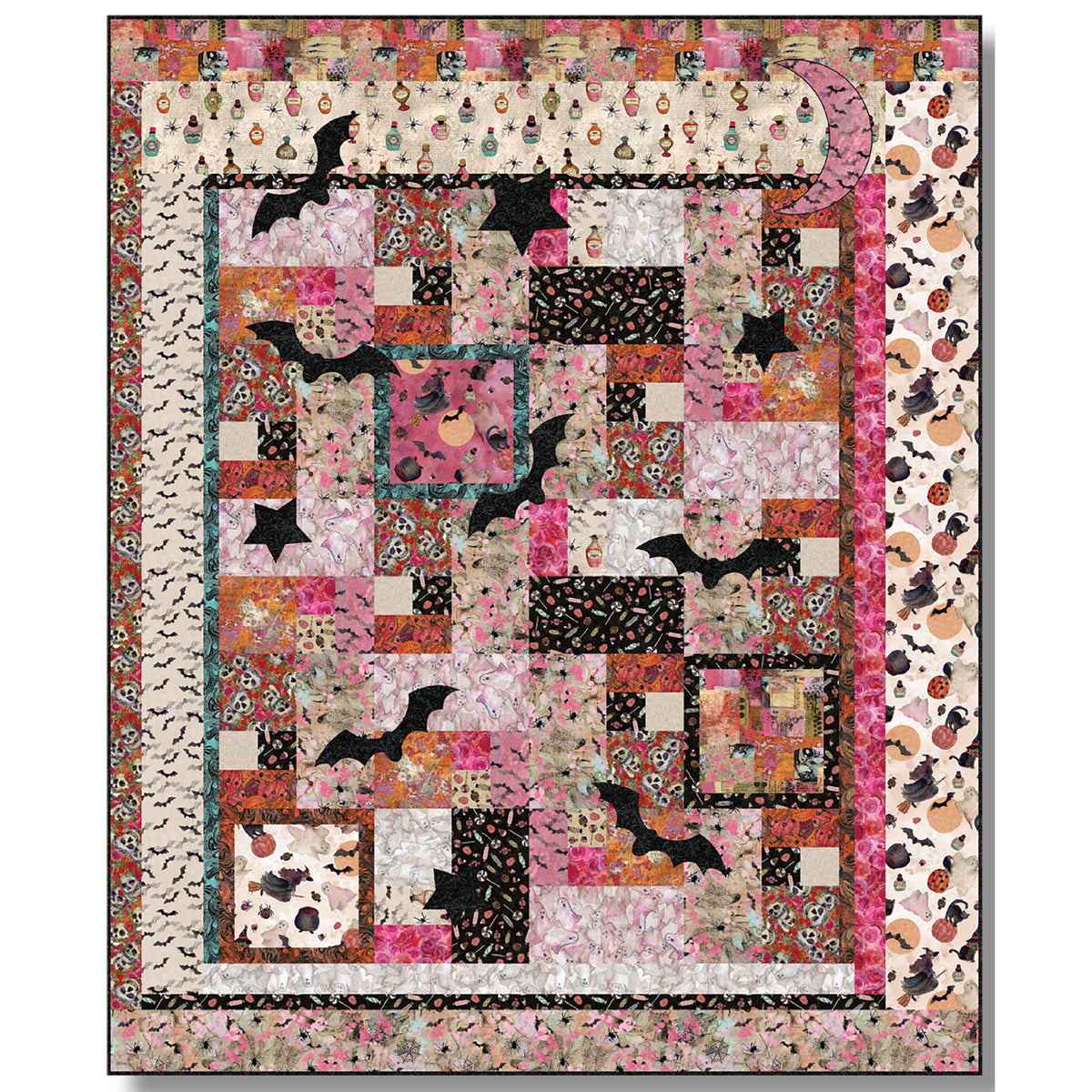 Spooky Quilt Pattern Spooky Grunge Quilt TWW-1032e - Downloadable Pattern – QuiltWoman.com