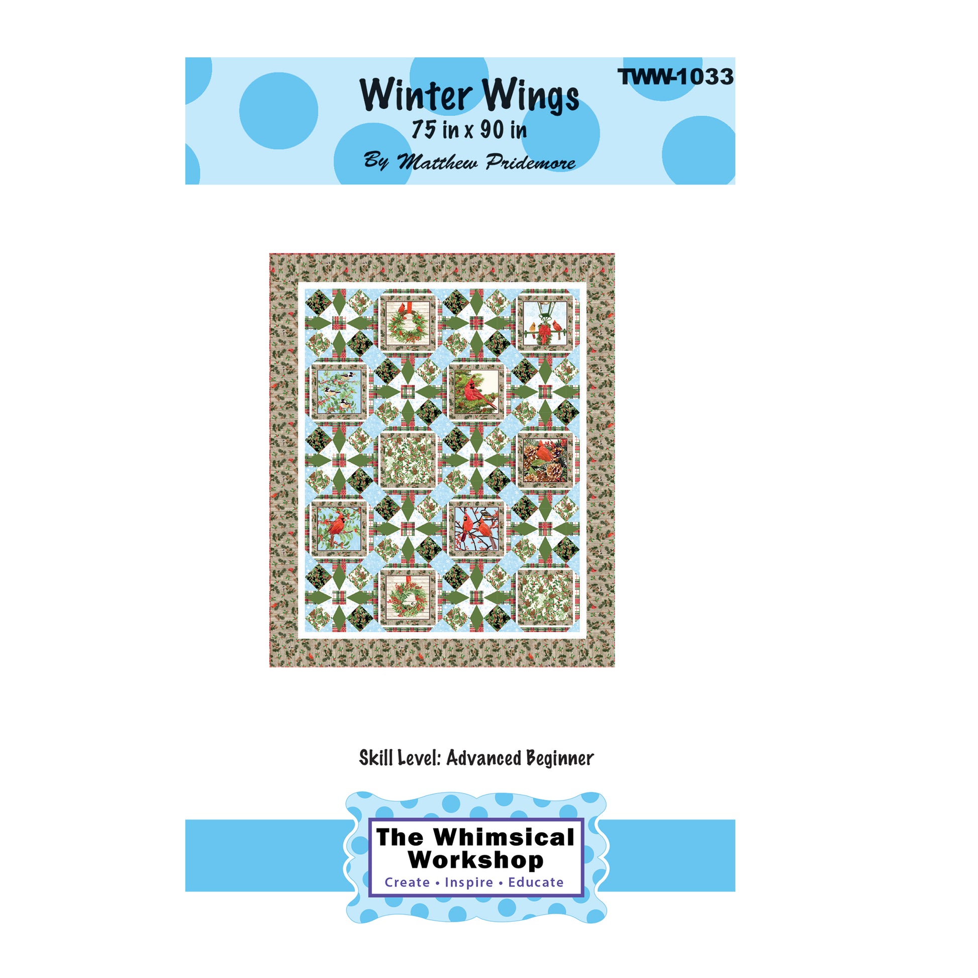 Cover image of pattern for Winter Wings Quilt.