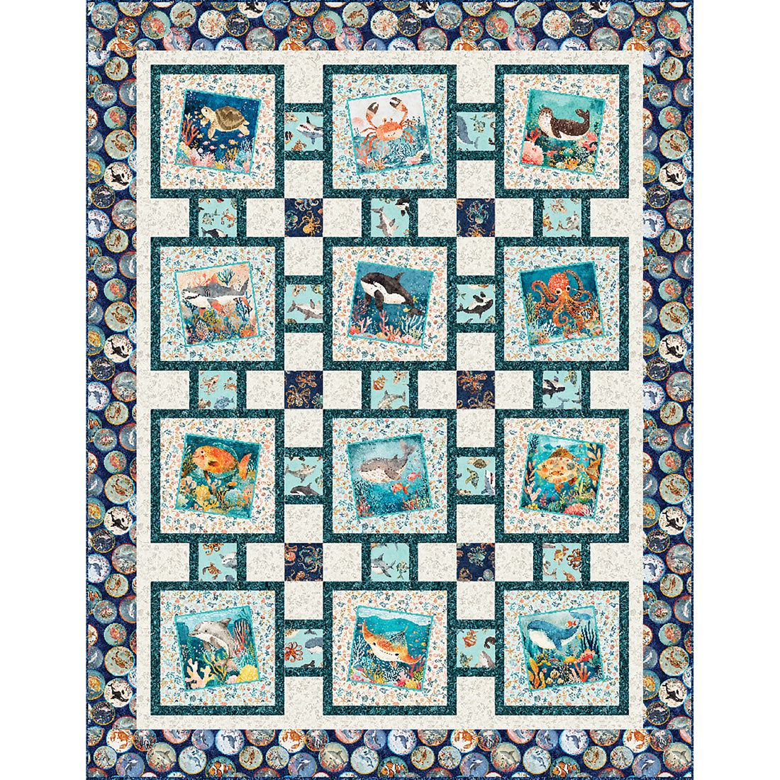 Deep Sea Delight Quilted Blanket NCU0PT319