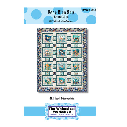 Cover image of pattern for Deep Blue Sea Quilt.