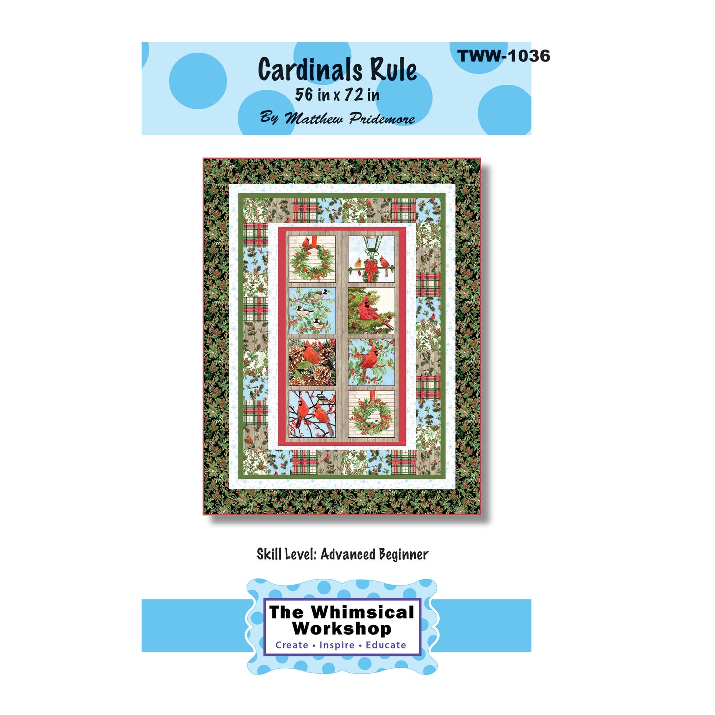 Cover image of pattern for Cardinal Rule Quilt.