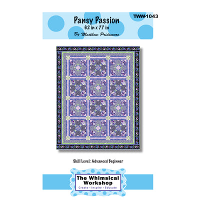 Cover image of pattern for Pansy Passion Quilt.