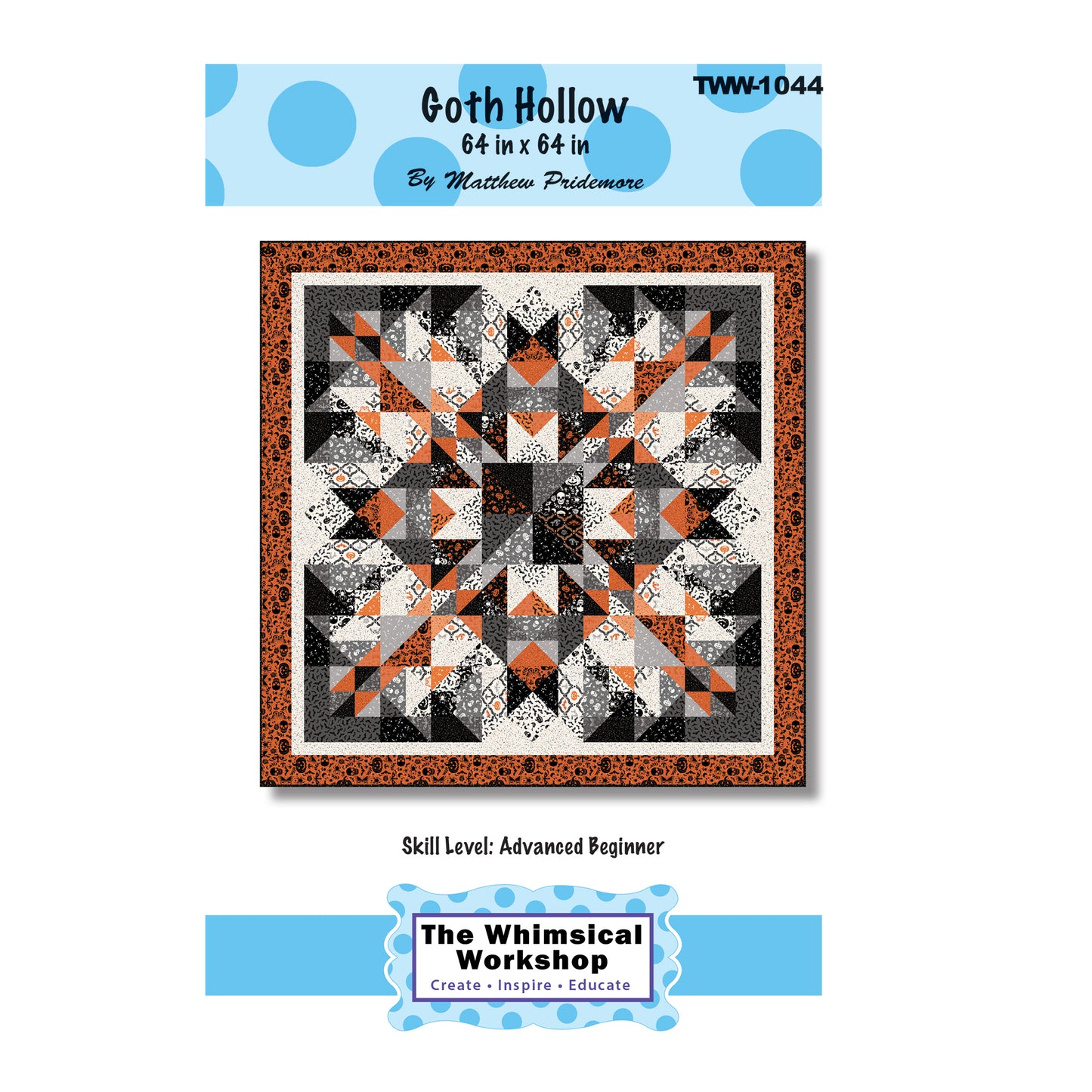 Image of pattern cover for Goth Hollow Quilt.