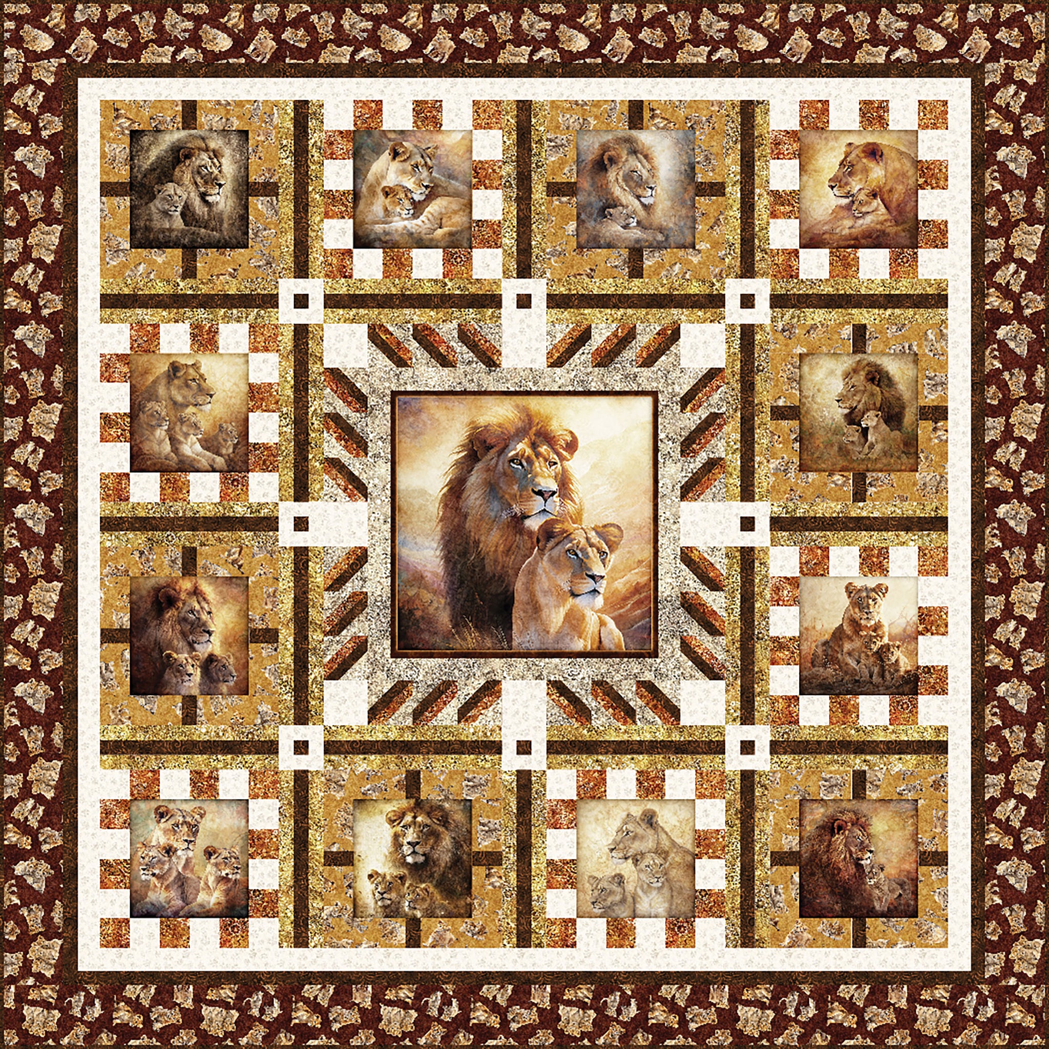 Majestic Red Bison CP1106003CL Quilt