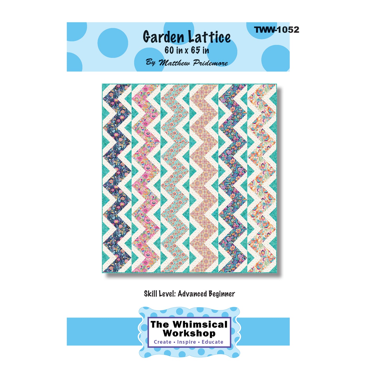 Cover image of pattern for Garden Lattice Quilt.