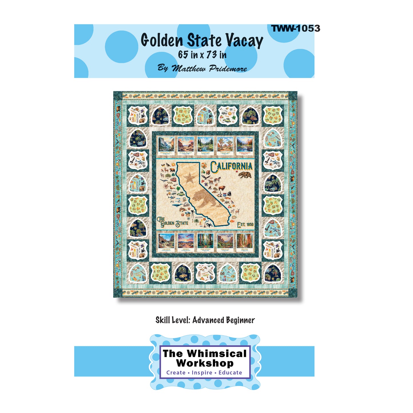 Golden State Vacay Quilt Pattern TWW-1053 - Paper Pattern