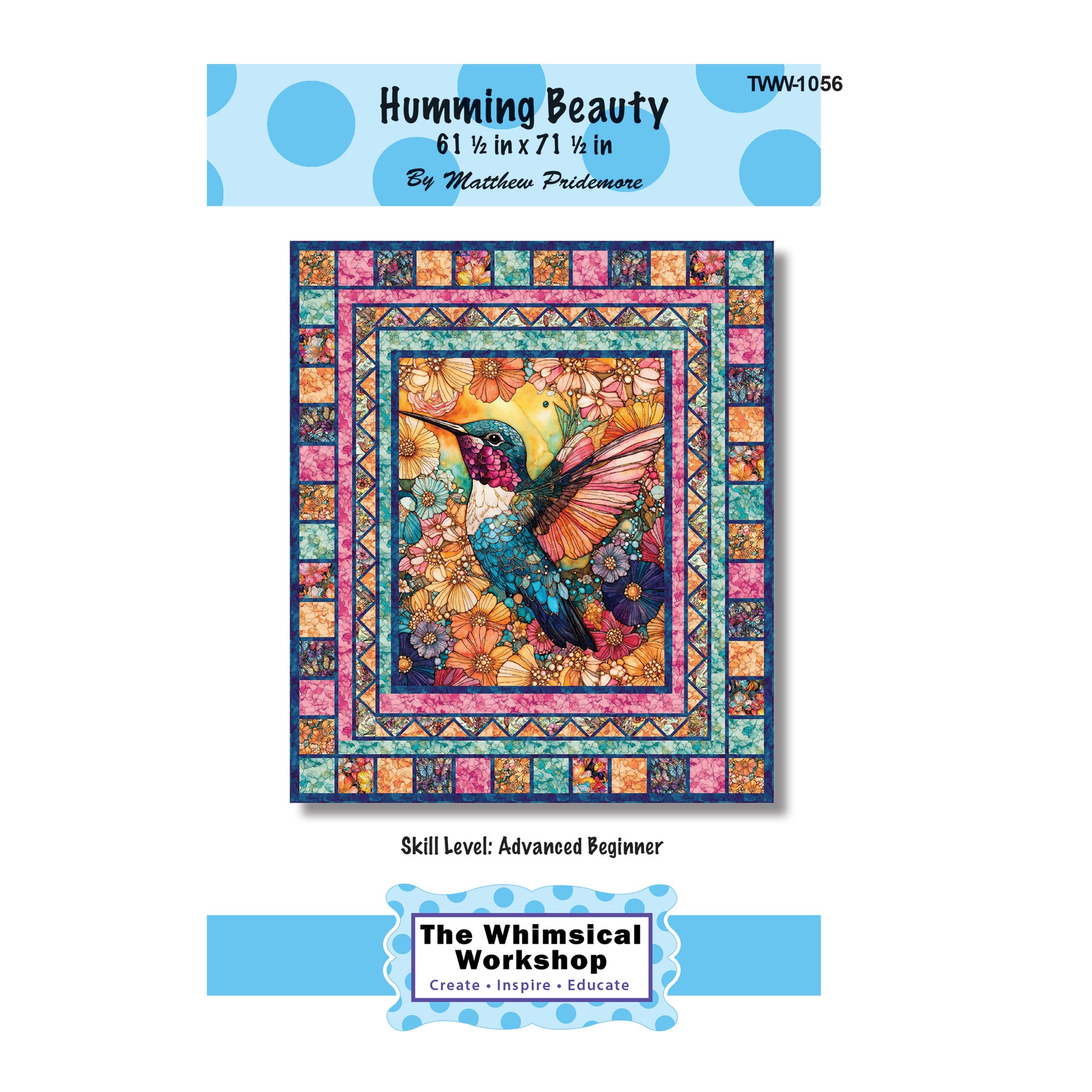 Cover image of pattern for Humming Beauty Quilt.