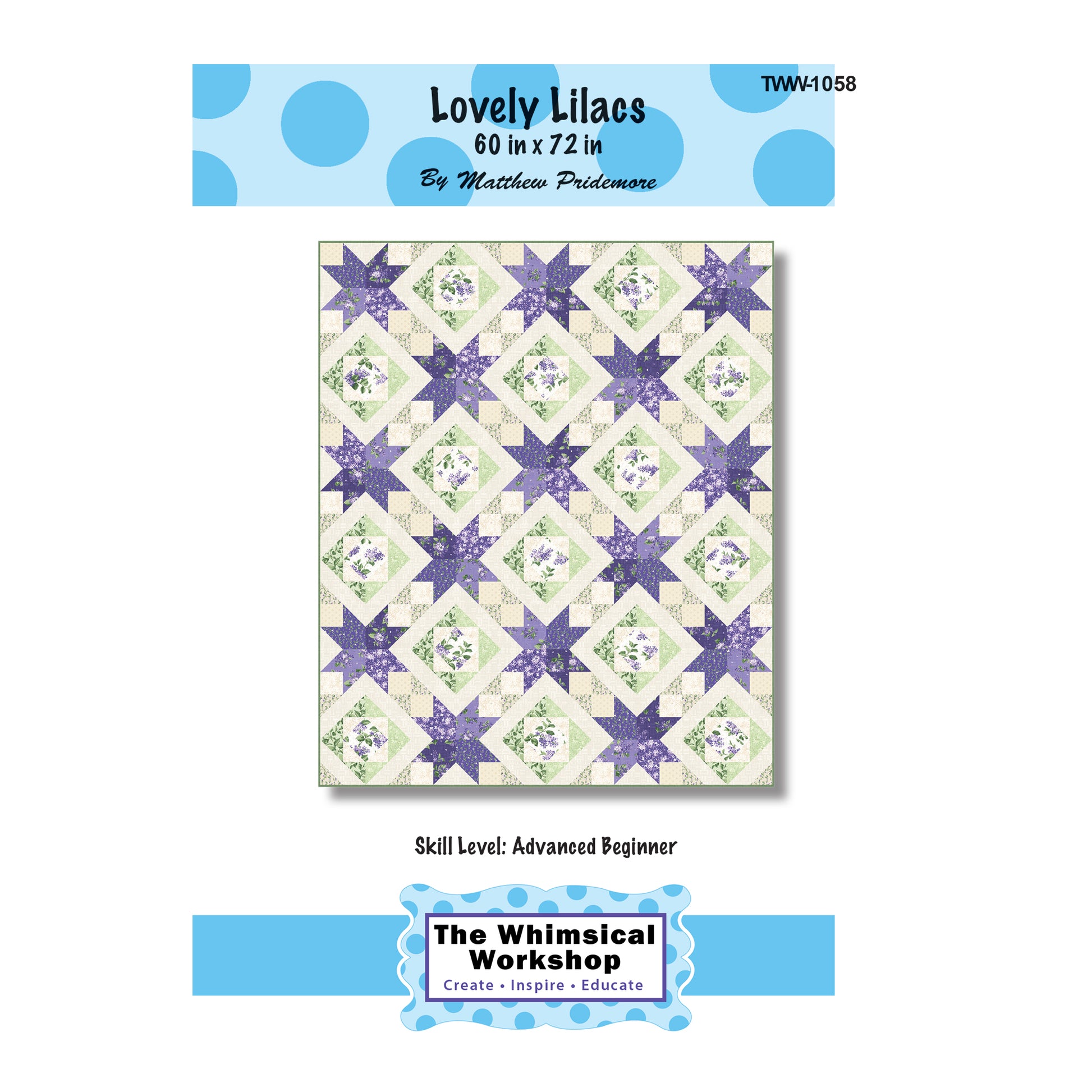 Cover image of pattern for Lovely Lilacs Quilt.