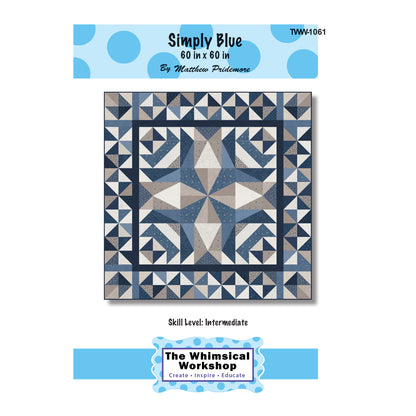 Cover image of pattern for Simply Blue Quilt.