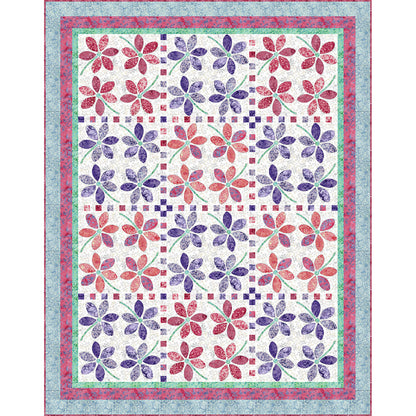 Tossed Blooms quilt by Heidi Pridemore of The Whimsical Workshop is a beautiful garden of flowers that never die. 