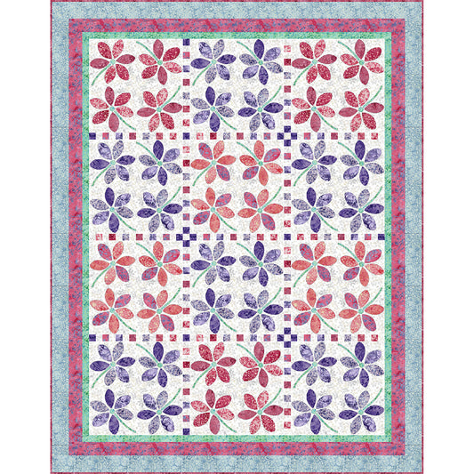 Tossed Blooms quilt by Heidi Pridemore of The Whimsical Workshop is a beautiful garden of flowers that never die. 