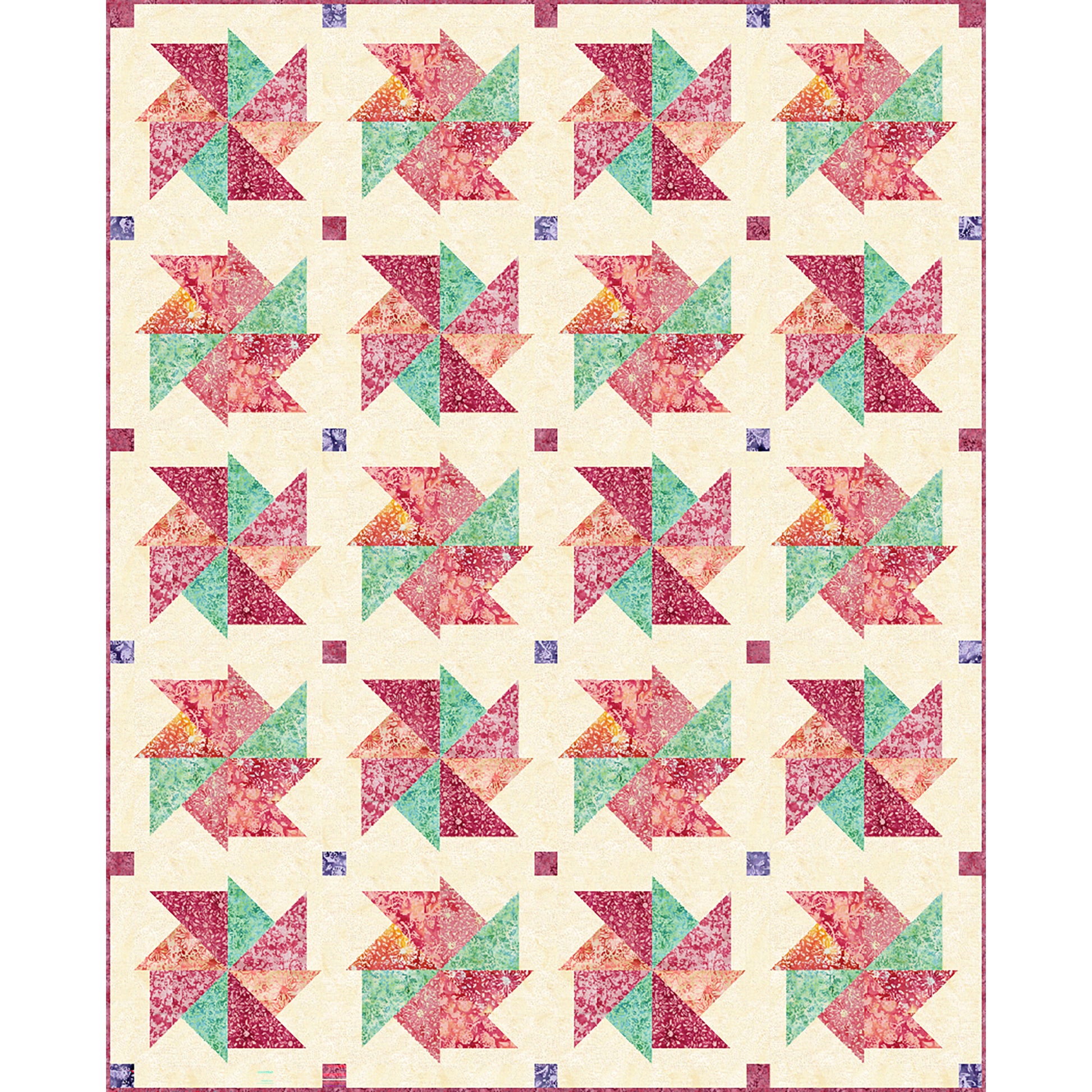 Daisy Pinwheels is a fun quilt full of pinwheels. 