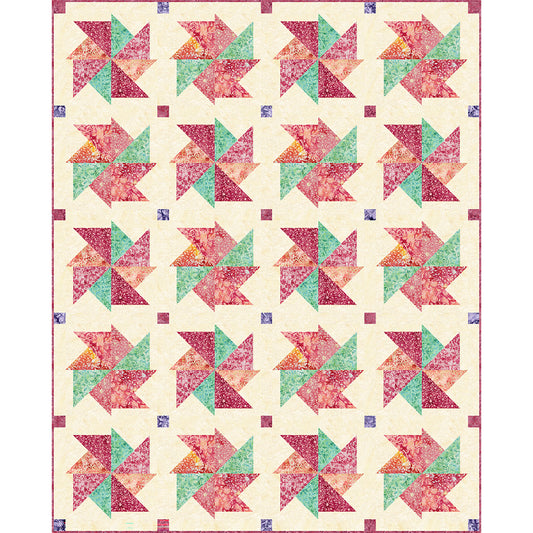 Daisy Pinwheels is a fun quilt full of pinwheels. 