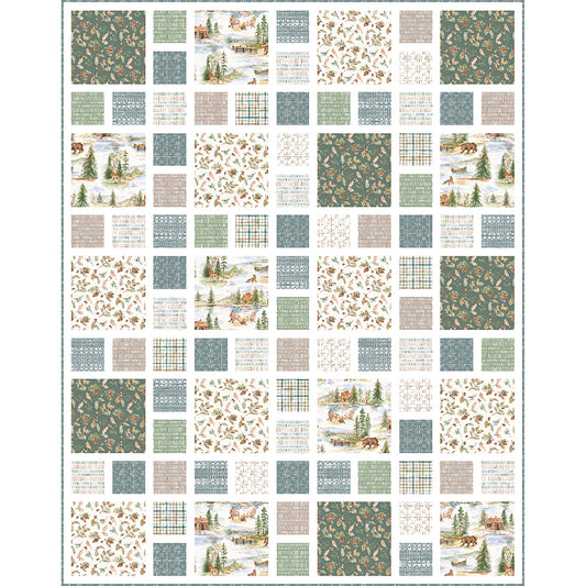 This quilt is a fun way to showcase favorite fabrics. Love the clean, boxy feel.
