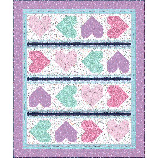 Threads of Friendship quilt is a beautiful quilt showcasing hearts for friendship. 