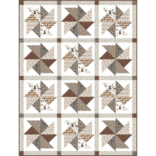 Tailspins & Twirls quilt is a fun pinwheels quilt.