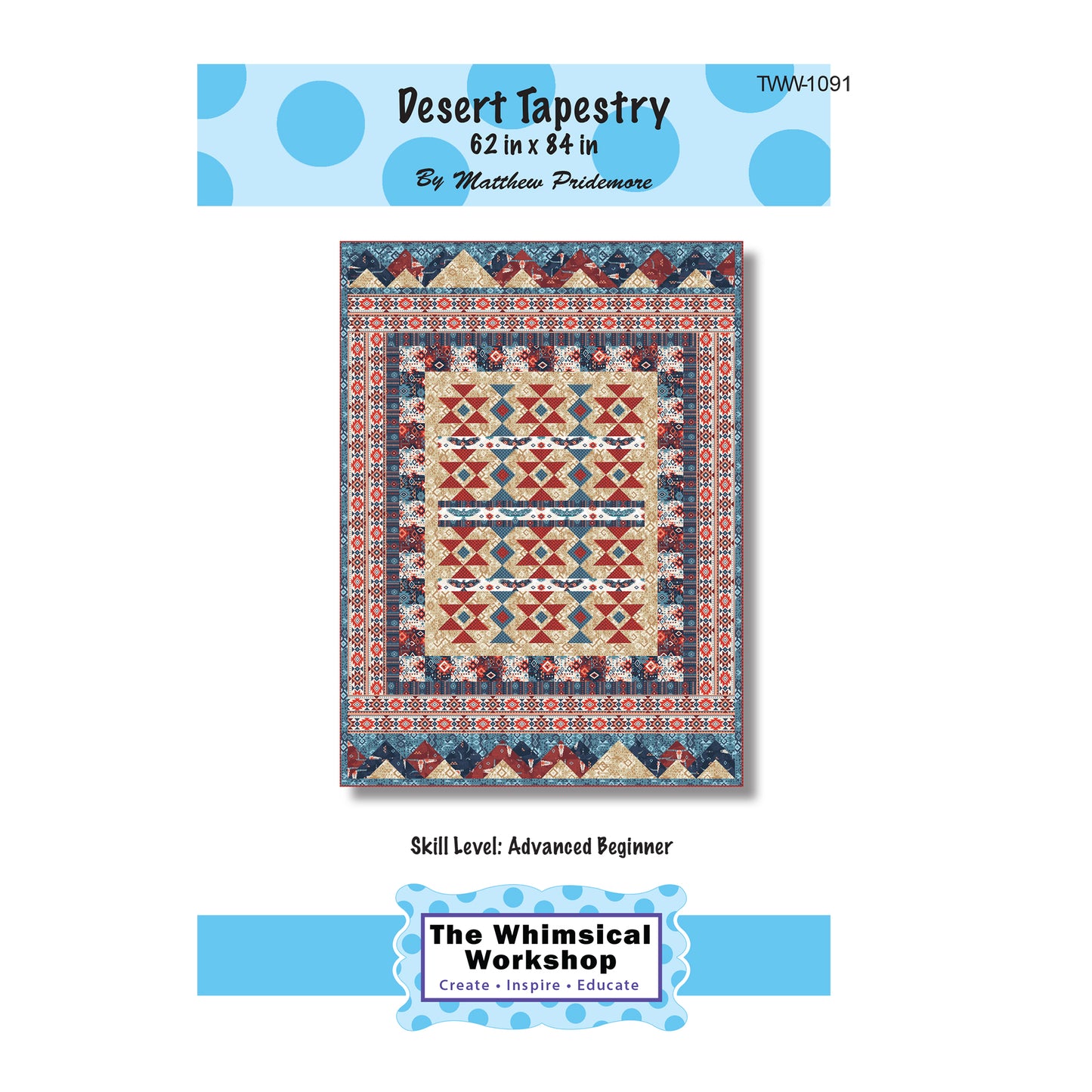 Cover image of pattern for Desert Tapestry quilt.