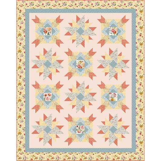 Vintage Blooms II is a beautiful floral quilt.