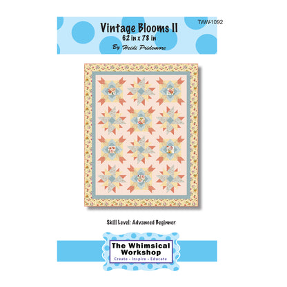 Cover image of pattern for Vintage Blooms II quilt.