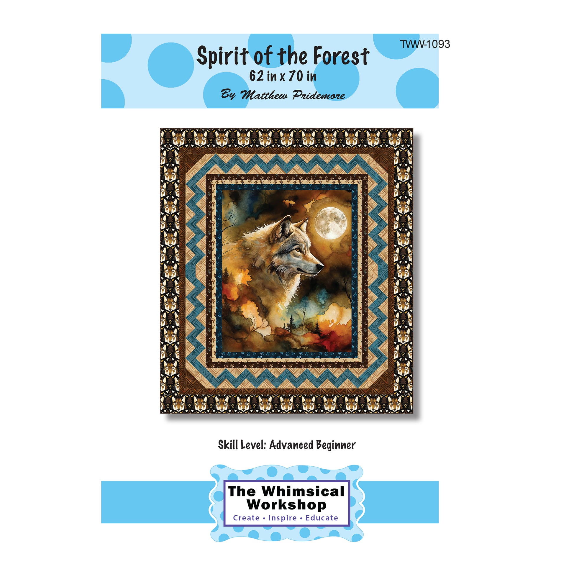 Cover image of pattern for Spirit of the Forest quilt.