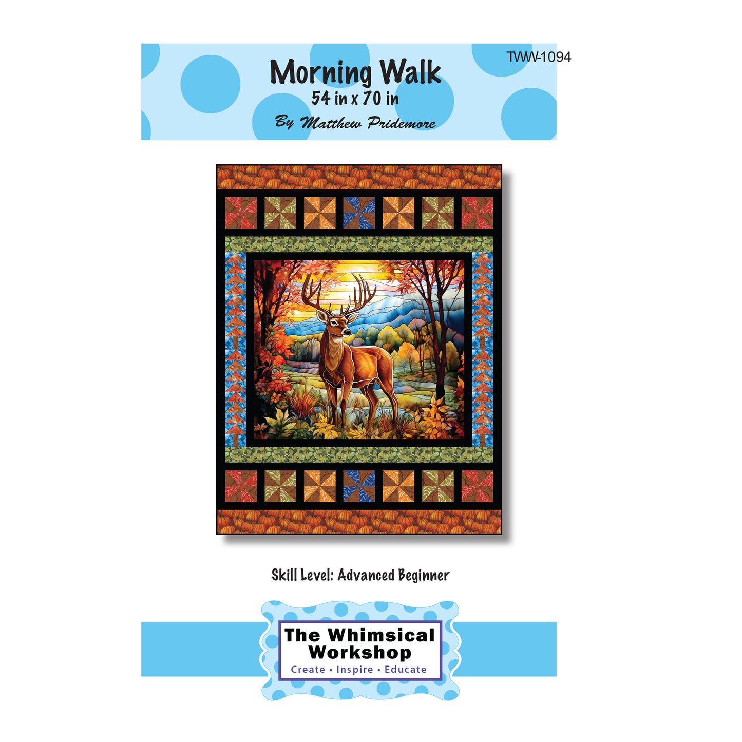 Cover image of pattern for Morning Walk Quilt.