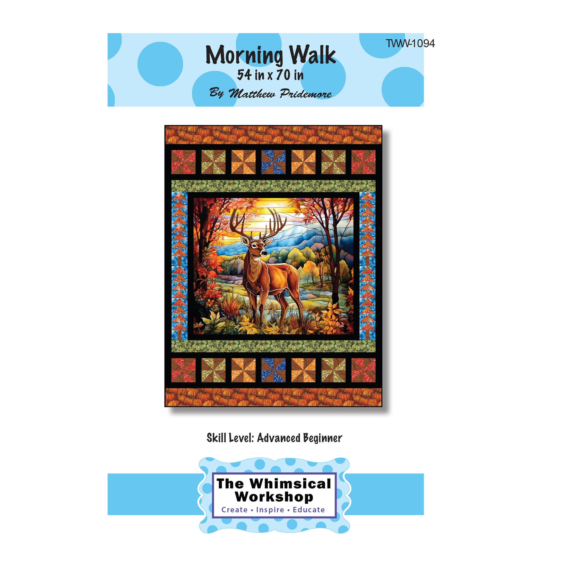 Cover image of pattern for Morning Walk Quilt.