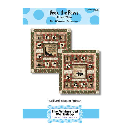 Cover image of pattern for Deck the Paws Quilts.