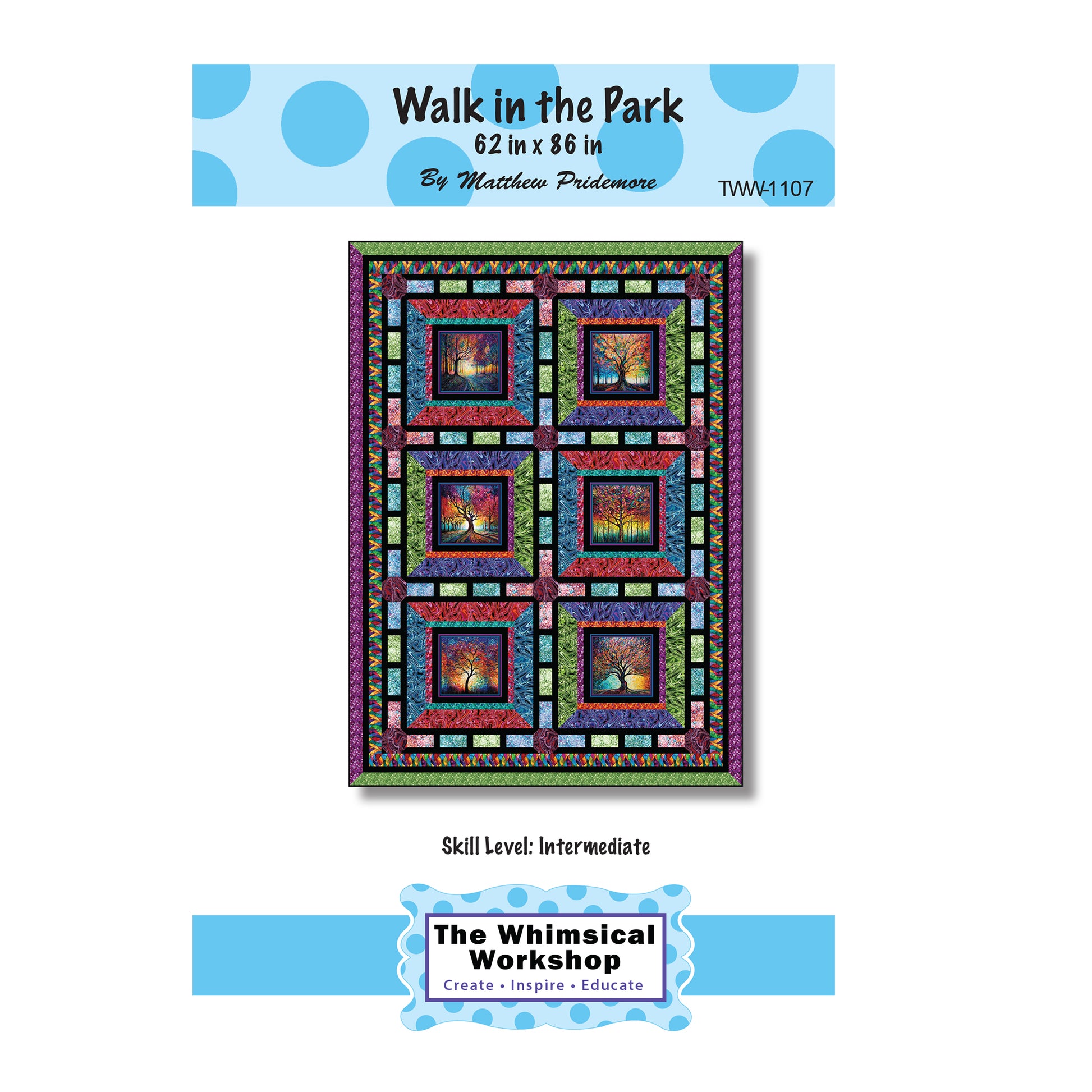 Cover image of pattern for "Walk in the Park" quilt.