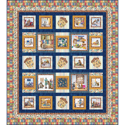 "Nature's Crafter" quilt features blocks of squirrels and acorns.