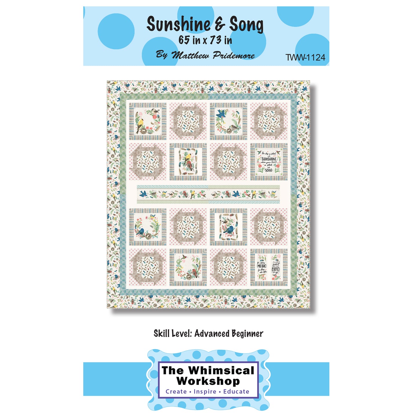 Cover image of pattern for Sunshine and Song quilt.