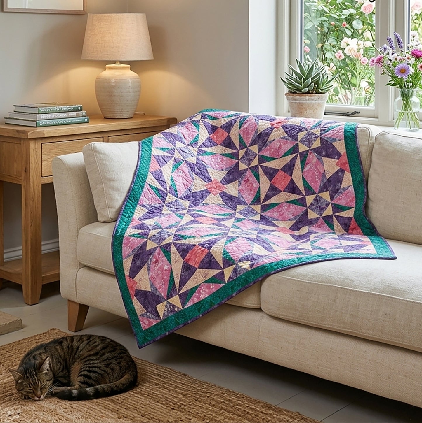 Stars in the Garden Quilt TWW-1127e - Downloadable Pattern
