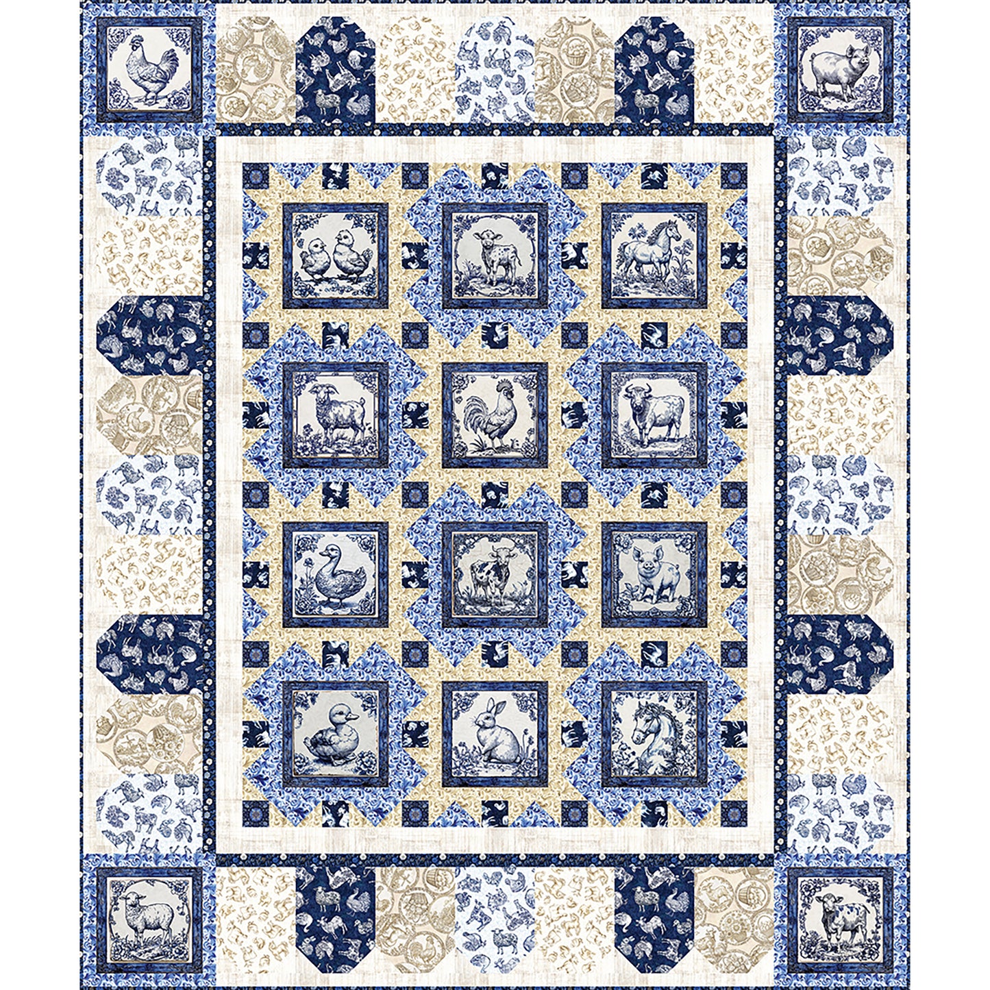 Bluebell Farms Quilt TWW-1128e - Downloadable Pattern