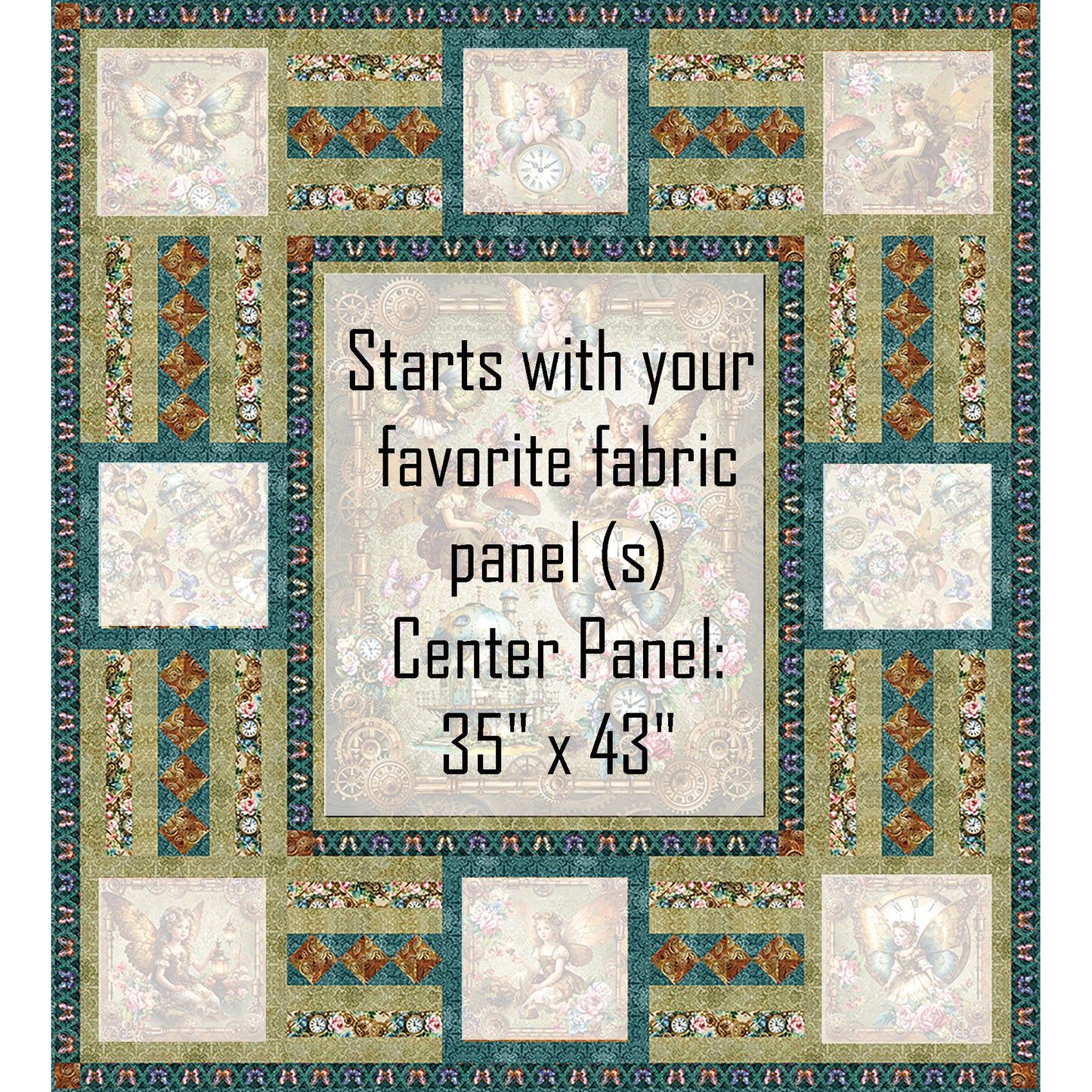 Clockwork Fairies Quilt Pattern TWW-1129 - Paper Pattern