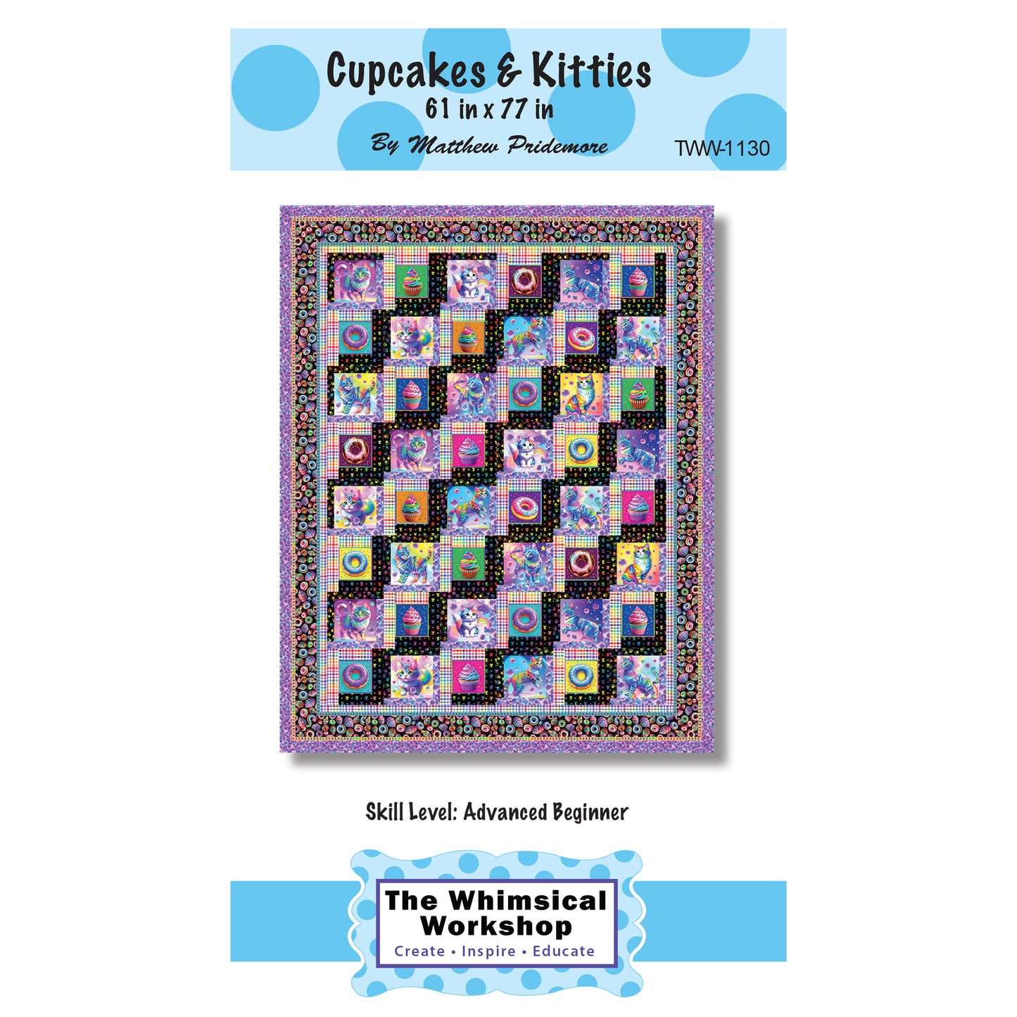 Cupcakes & Kitties Quilt Pattern TWW-1130w - Wholesale Product