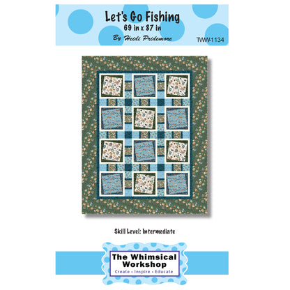 Cover image of pattern for Let's Go Fishing quilt.