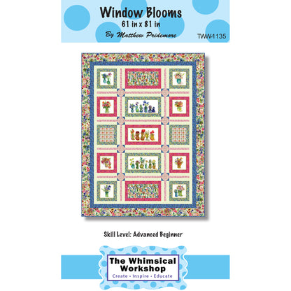 Cover image of pattern for Window Blooms quilt.