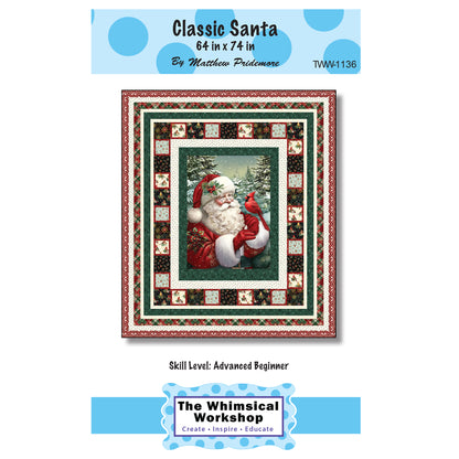 Cover image of pattern for Classic Santa quilt.
